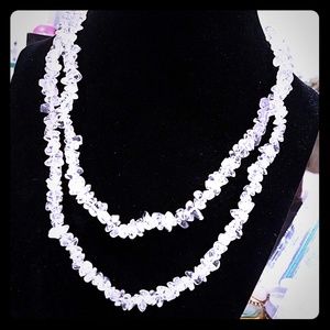 Quartz crystal necklace